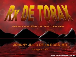 PRINCIPIOS BASICOS QUE TODO MEDICO DEBE SABER
JOHNNY JULIO DE LA ROSA MD
Cartagena 2008
 