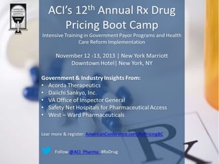 Rx Drug Pricing Boot Camp