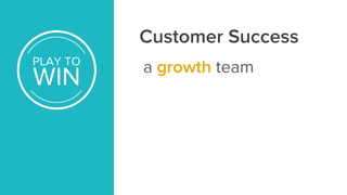 PLAY TO
WIN
Customer Success
PLAY TO
WIN
a growth team
 