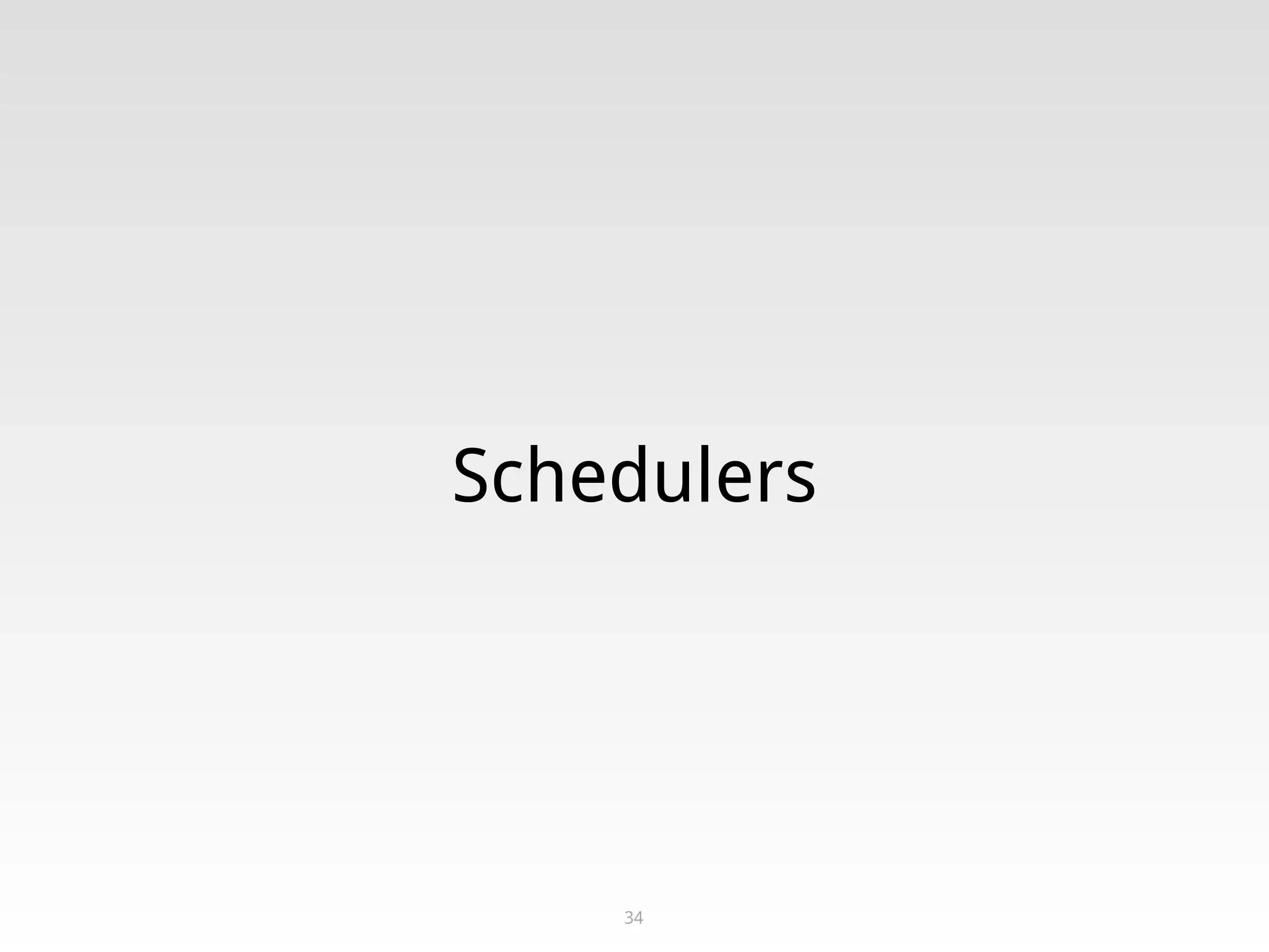 Schedulers
34
 