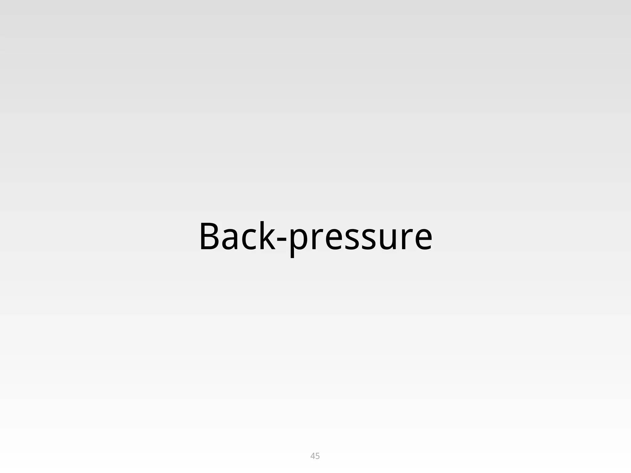 Back-pressure
45
 