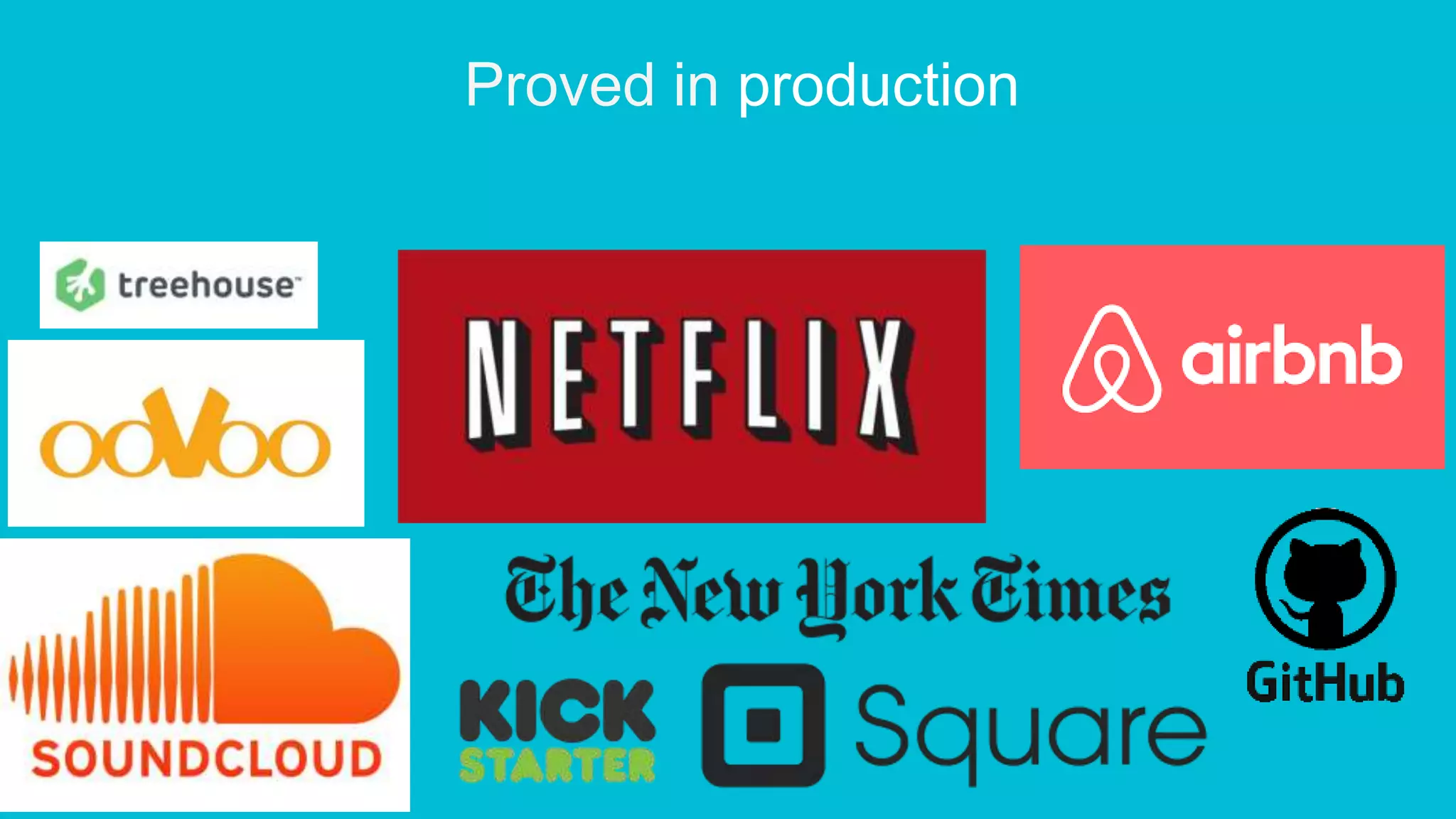 Proved in production
 
