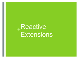 + Reactive
Extensions
 