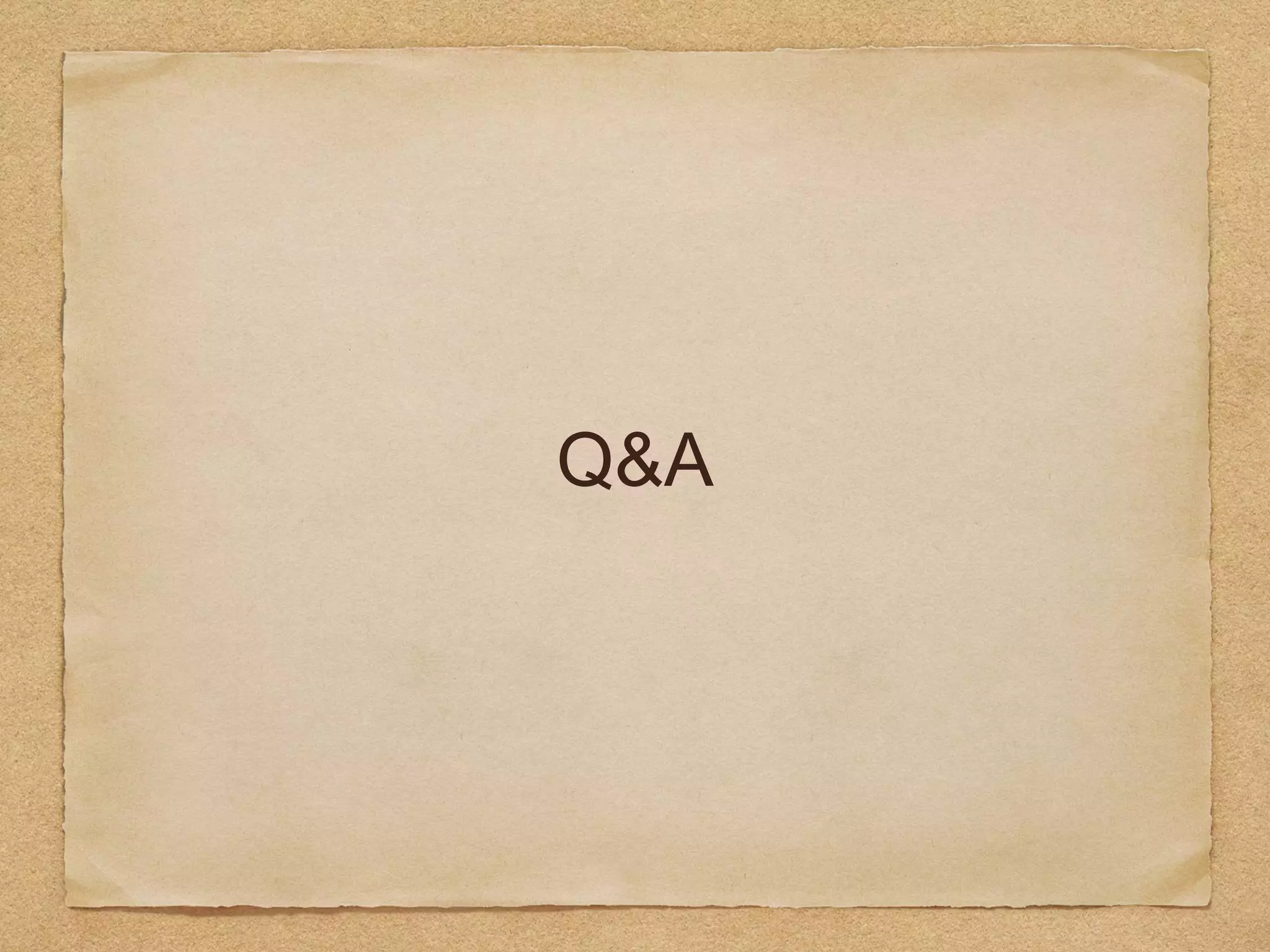 Q&A
 