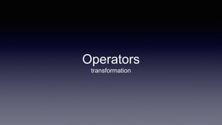 Operators
transformation
 