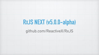 RXJS NEXT (v5.0.0-alpha)
github.com/ReactiveX/RxJS
 