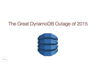 The Great DynamoDB Outage of 2015
Outages
 