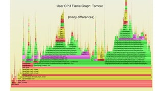 User CPU Flame Graph: Tomcat
(many differences)
 