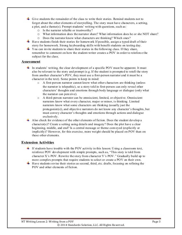 PARCC sample lesson plans Grade 4 Writing PARCC sample lesson plans Grade 4 Writing