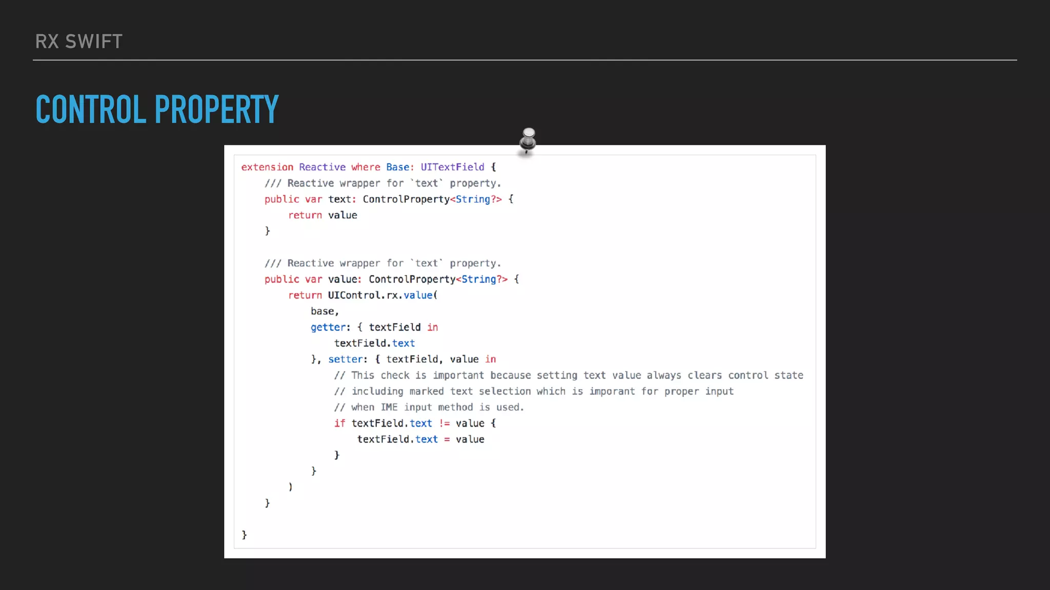 RX SWIFT
CONTROL PROPERTY
 
