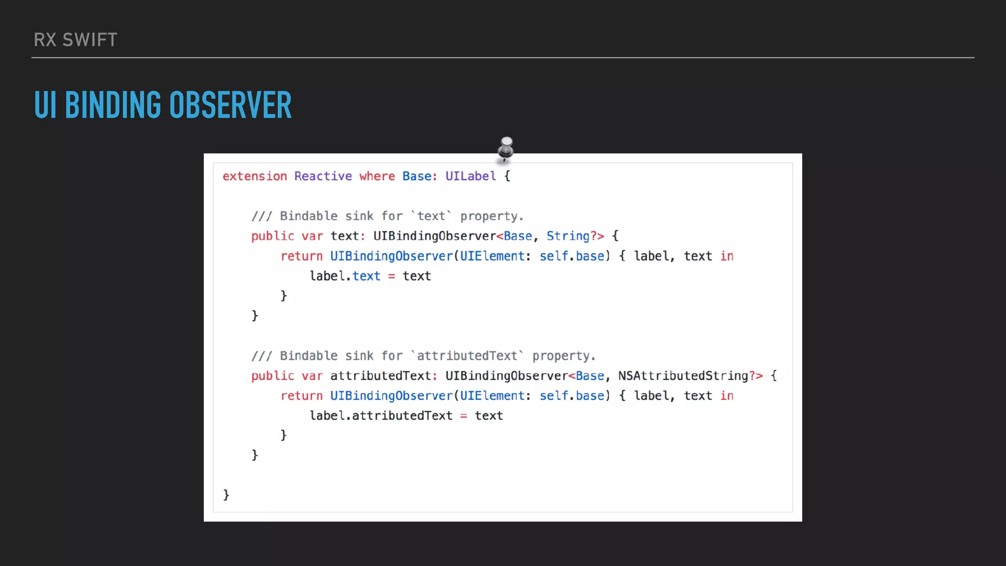 RX SWIFT
UI BINDING OBSERVER
 