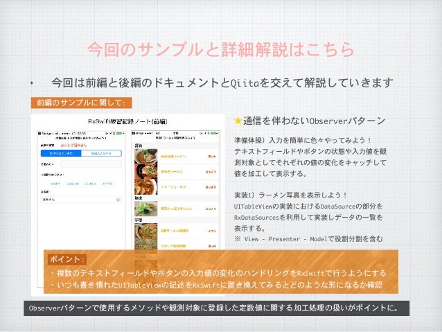 Rxswiftでの実装練習の記録ノートとはじめの一歩