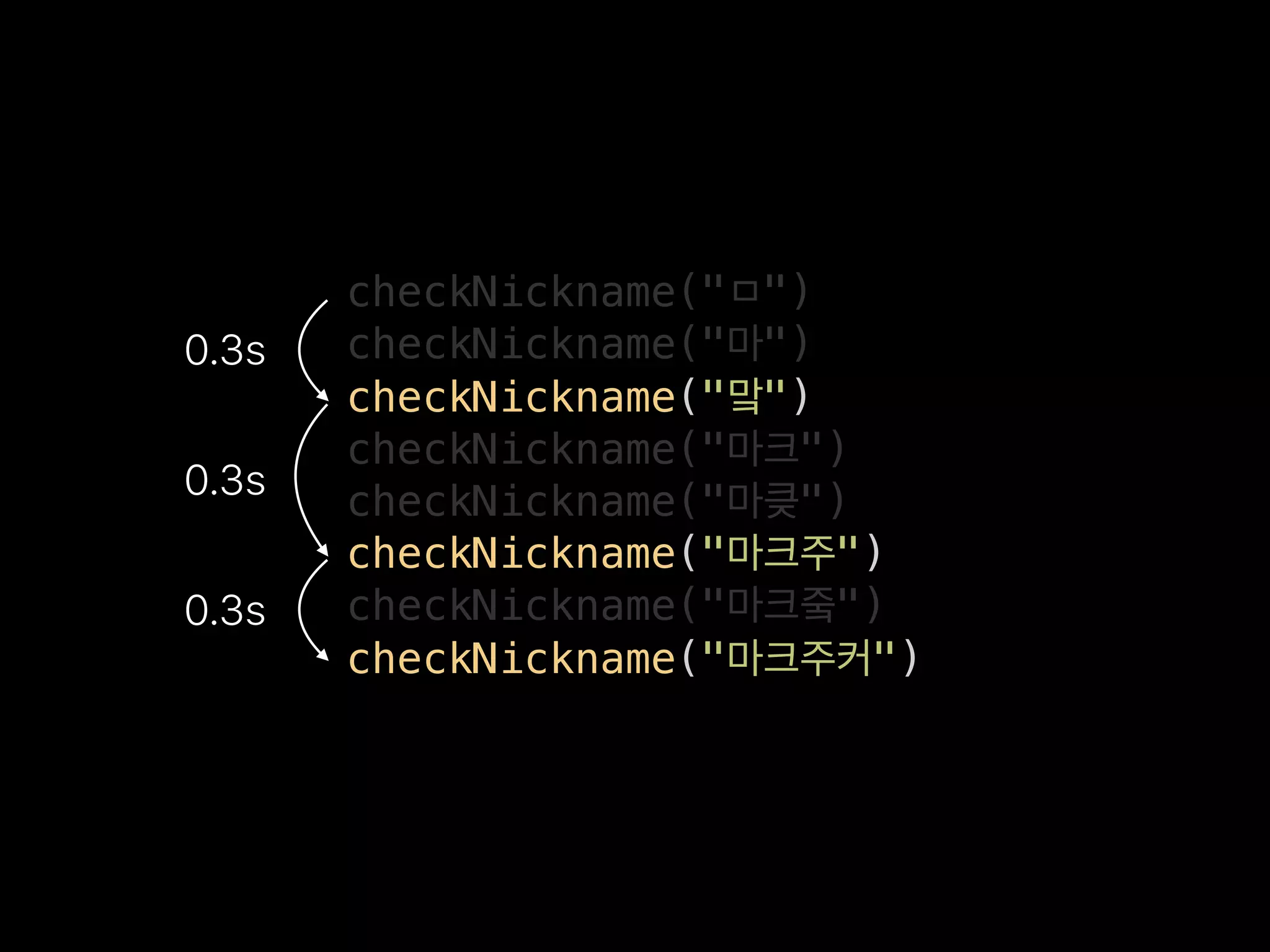 checkNickname(" ")
checkNickname(" ")
checkNickname(" ")
checkNickname(" ")
checkNickname(" ")
checkNickname(" ")
checkNickname(" ")
checkNickname(" ")
0.3s
0.3s
0.3s
 