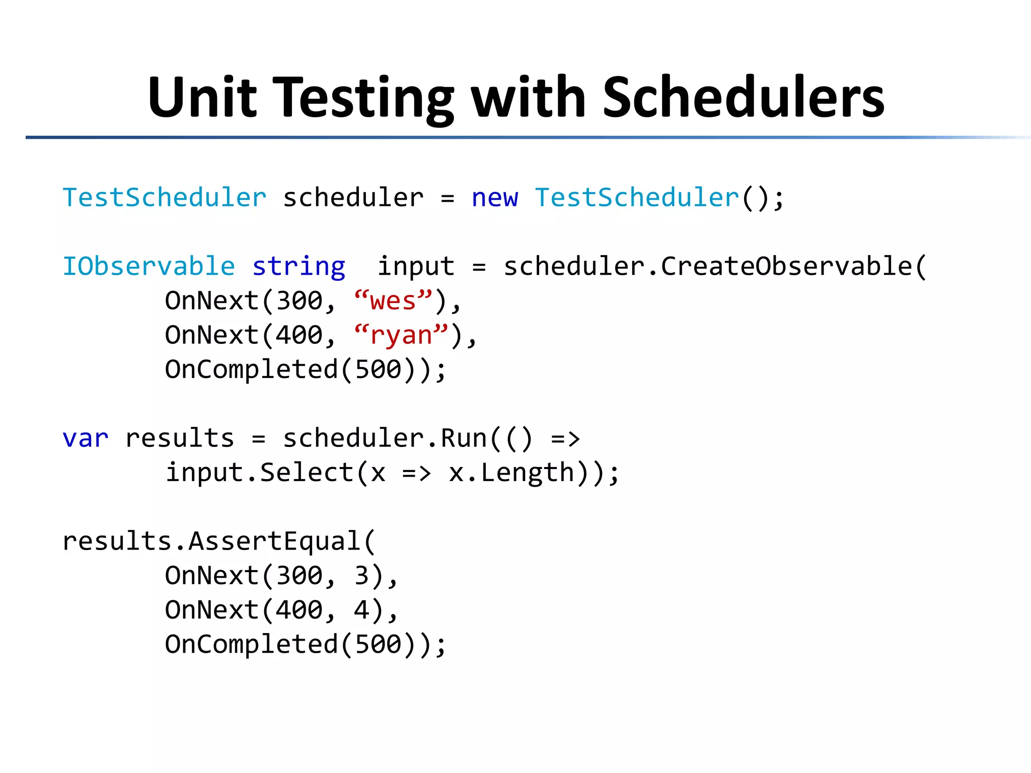 Schedulers Revisited