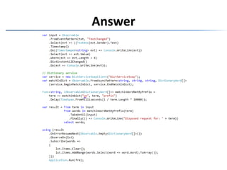 ChallengeFind and apply the operators to fix these issues in DictionarySuggest