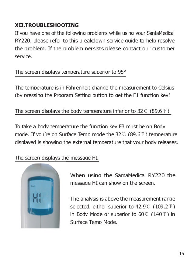Infrared Ear Thermometer Manual