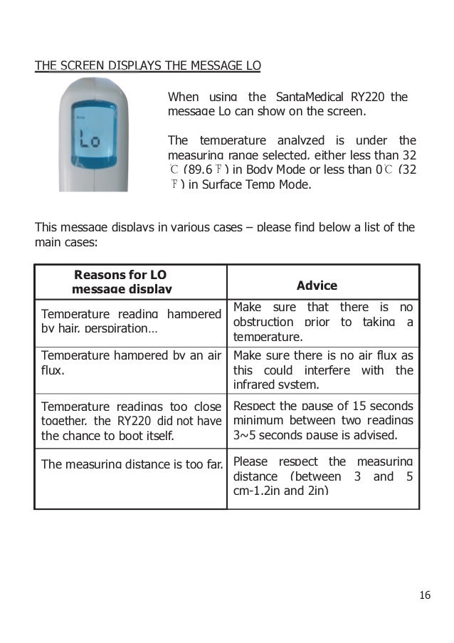 Infrared Ear Thermometer Manual