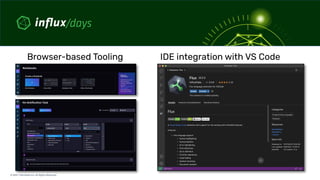© 2021  InﬂuxData Inc. All Rights Reserved.
Browser-based Tooling IDE integration with VS Code
 