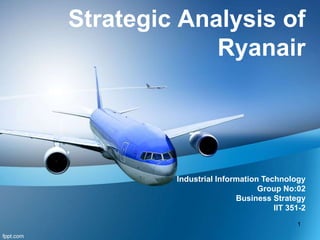Strategic Analysis of
Ryanair
Industrial Information Technology
Group No:02
Business Strategy
IIT 351-2
1
 