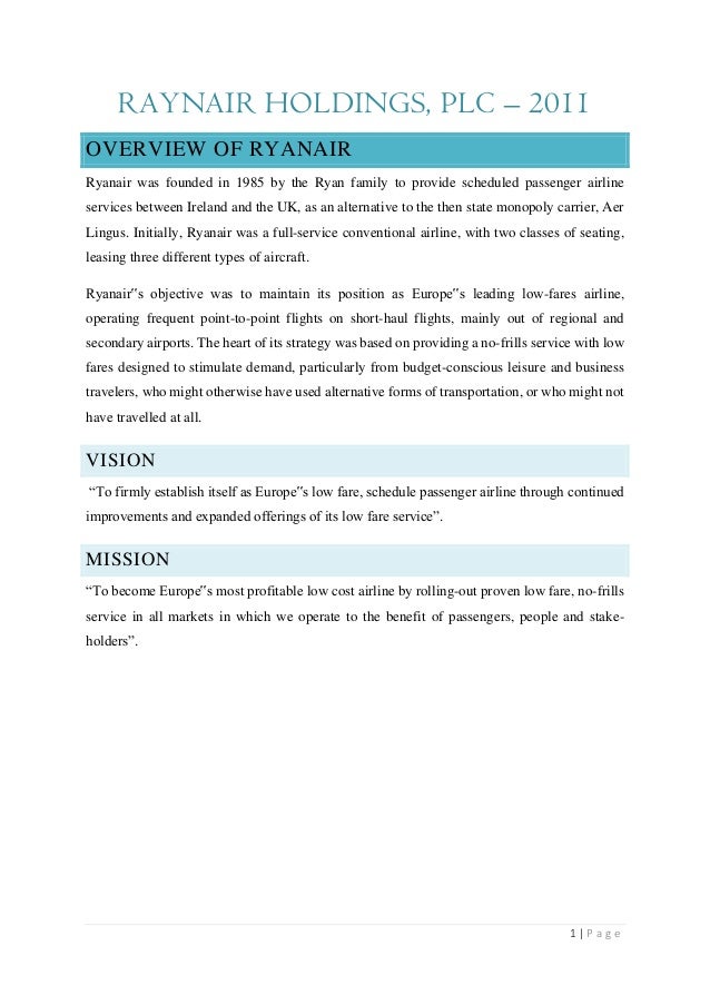 PDF) Ryanair Case Study