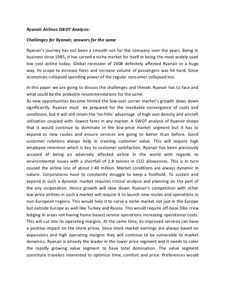 Ryanair case study strategic management image