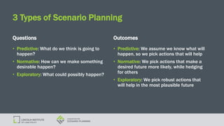 Using Scenario Planning to Prepare for Transportation Uncertainties in ...
