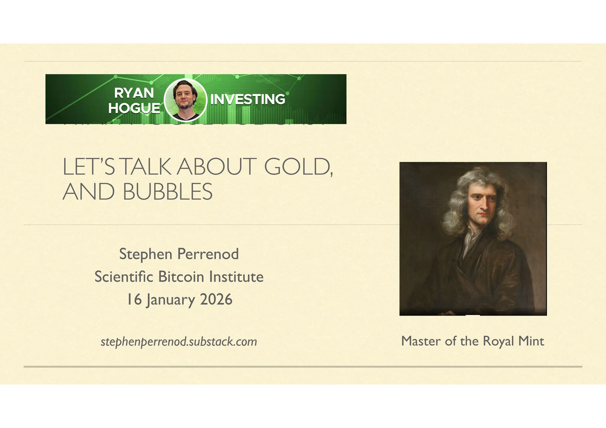 Bitcoin vs Gold and Bitcoin Bubbles (RyanHogue 16Jan26 Interview) | PDF