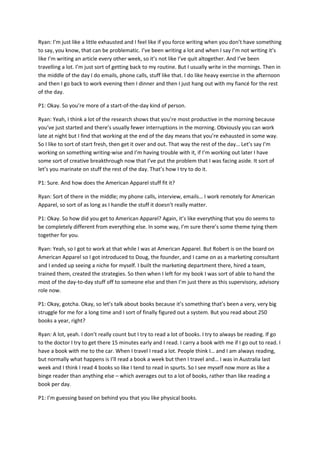 Ryan holiday transcript | DOC