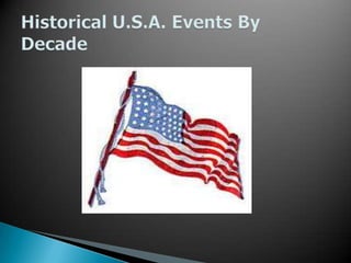 Historical U.S.A. Events By Decade 