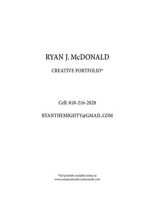 Ryan Mc Donald Visual Portfolio (Lg)