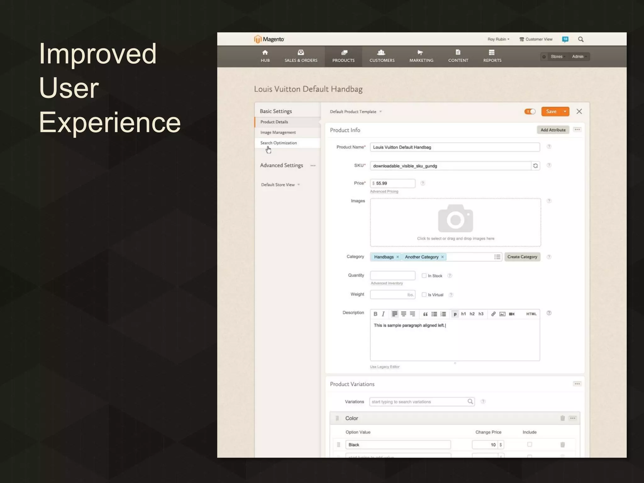 Improved
User
Experience

 