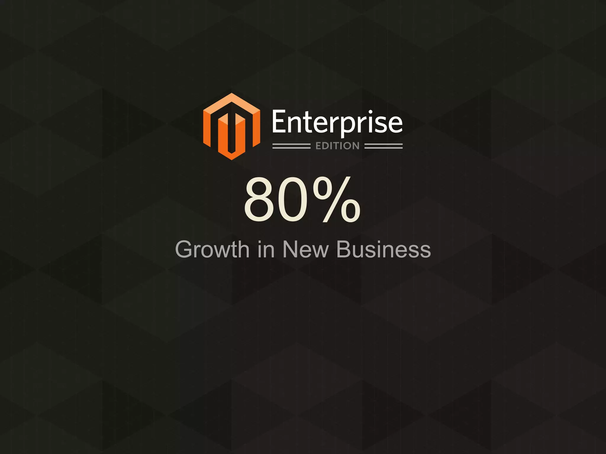 80%
Growth in New Business

 