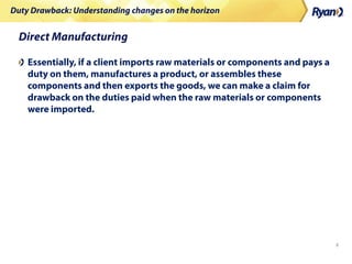 Customs and Foreign Trade | Duty Drawback | PDF