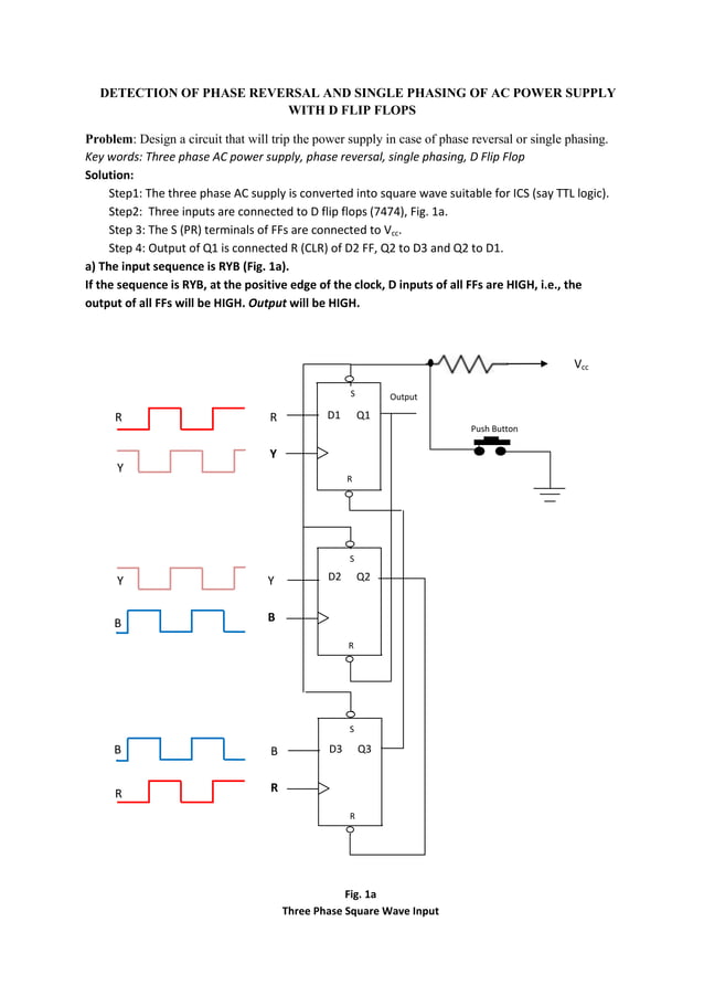 DETECTION OF PHASE REVERSAL AND SINGLE PHASING OF AC POWER SUPPLY WITH