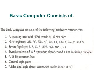 Basic Computer Consists of:
 