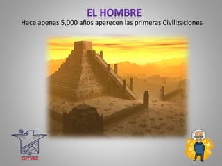 Hace apenas 5,000 años aparecen las primeras Civilizaciones
 