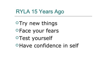Rylla Intro RYLA presentation | PPT