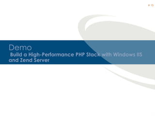 Demo   Build a High-Performance PHP Stack with Windows IIS and Zend Server #  