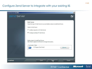 C onfigure Zend Server to integrate with your existing IIS #  
