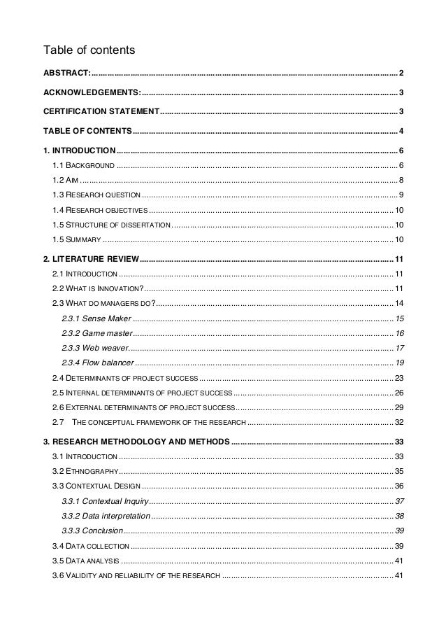 Phd dissertation in project management