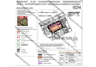 Rysunek projektu planu oliwa vii dwór rejon ulicy abrahama projekt miejscowego planu zagospodarowania przestrzennego wraz z prognozą oddziaływania na środowisko