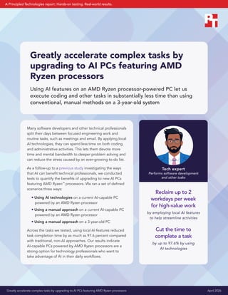 Processor Intense Tasks Greatly accelerate complex tasks by upgrading to AI PCs featuring AMD ...