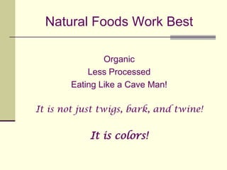 The healing power of foods focuses on how "super foods" can have health protecting properties. 