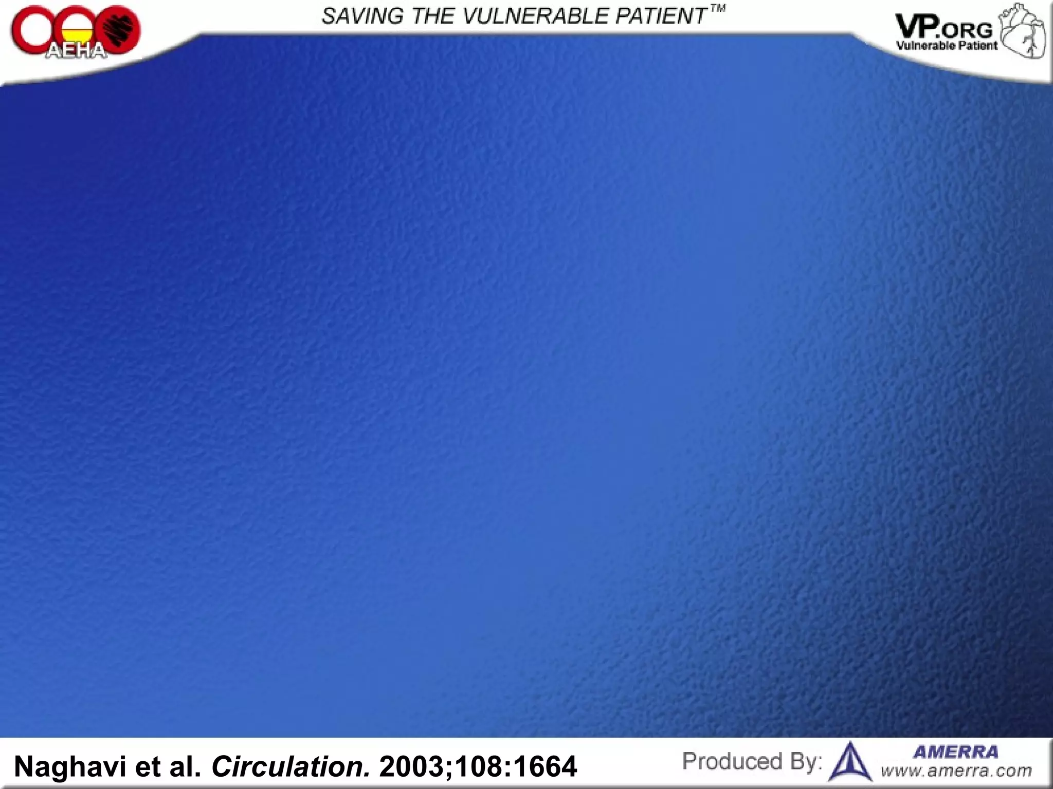 Naghavi et al. Circulation. 2003;108:1664
 