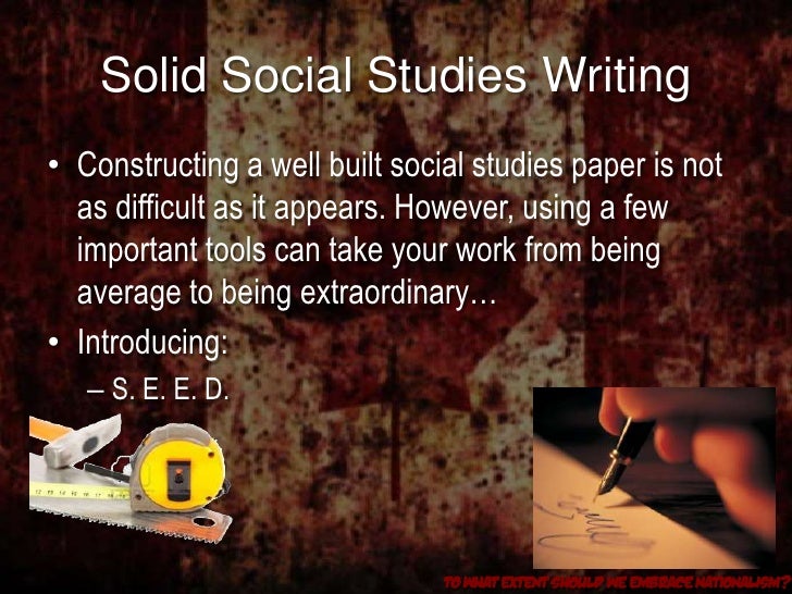 Social Studies Writing Tool