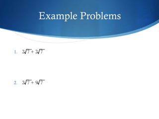 Simplifying basic radical expressions 2