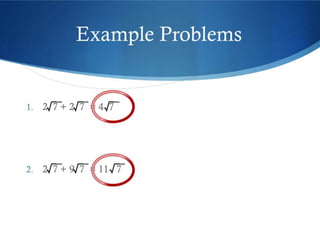 Simplifying basic radical expressions 2