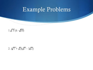 Simplifying basic radical expressions 2