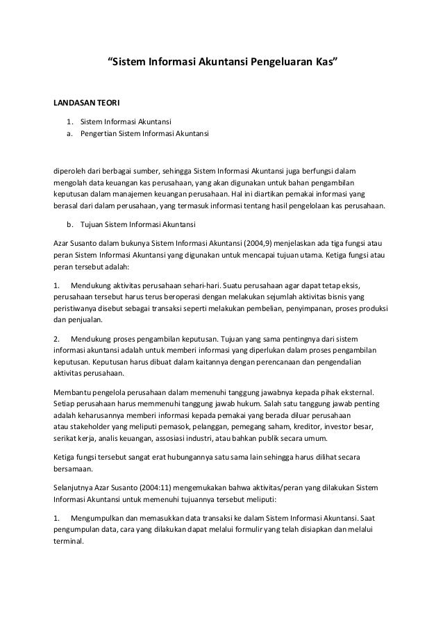 Sistem Informasi Akuntansi 1
