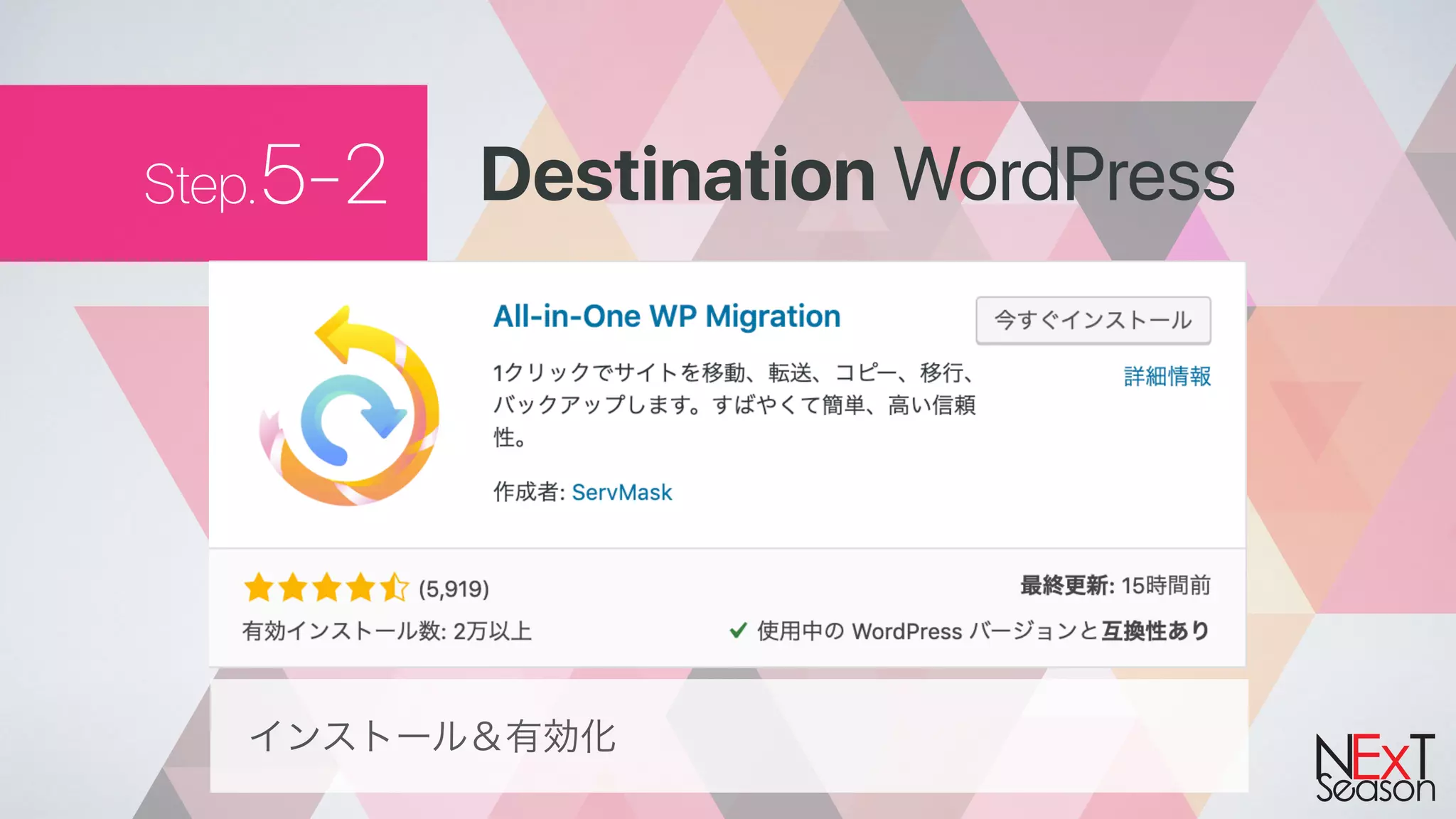 Step.5-2 Destination WordPress
 